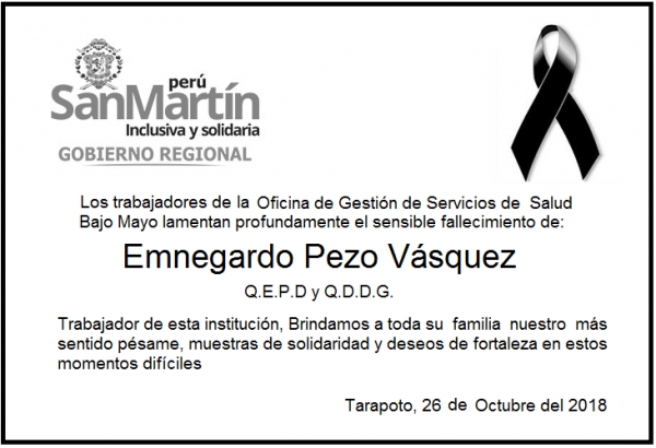 Condolencias